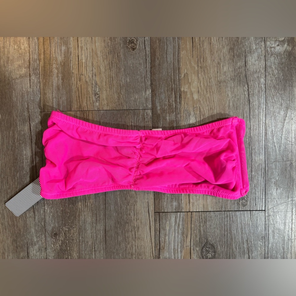 Small Splendid Women Mesh Ruched Bandeau Bra Hot